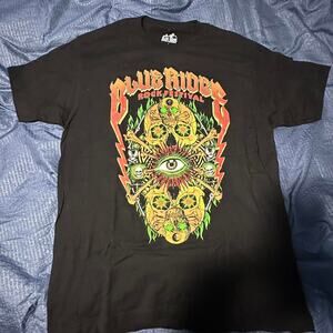 Black & Multi-colored Blue Ridge Rock Festival Lineup Tshirt Adult Unisex Large